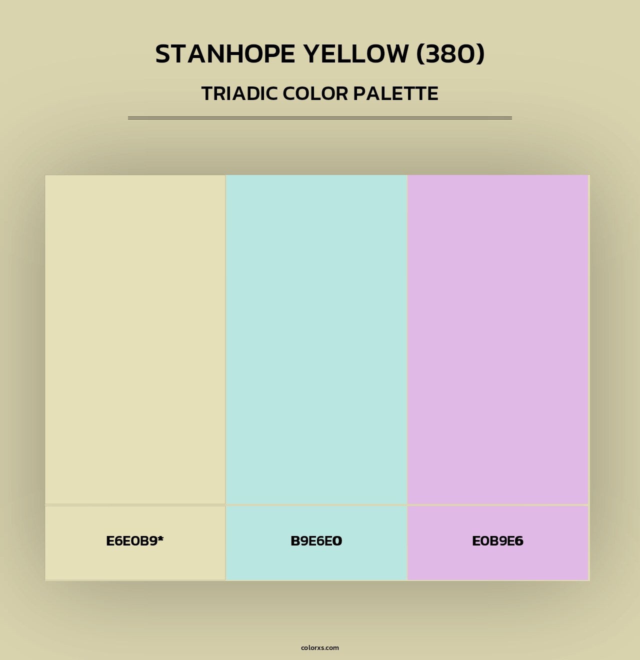 Stanhope Yellow (380) - Triadic Color Palette