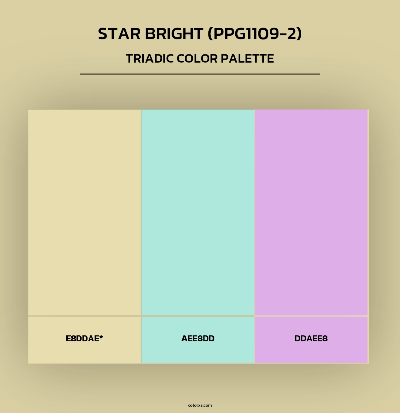 Star Bright (PPG1109-2) - Triadic Color Palette