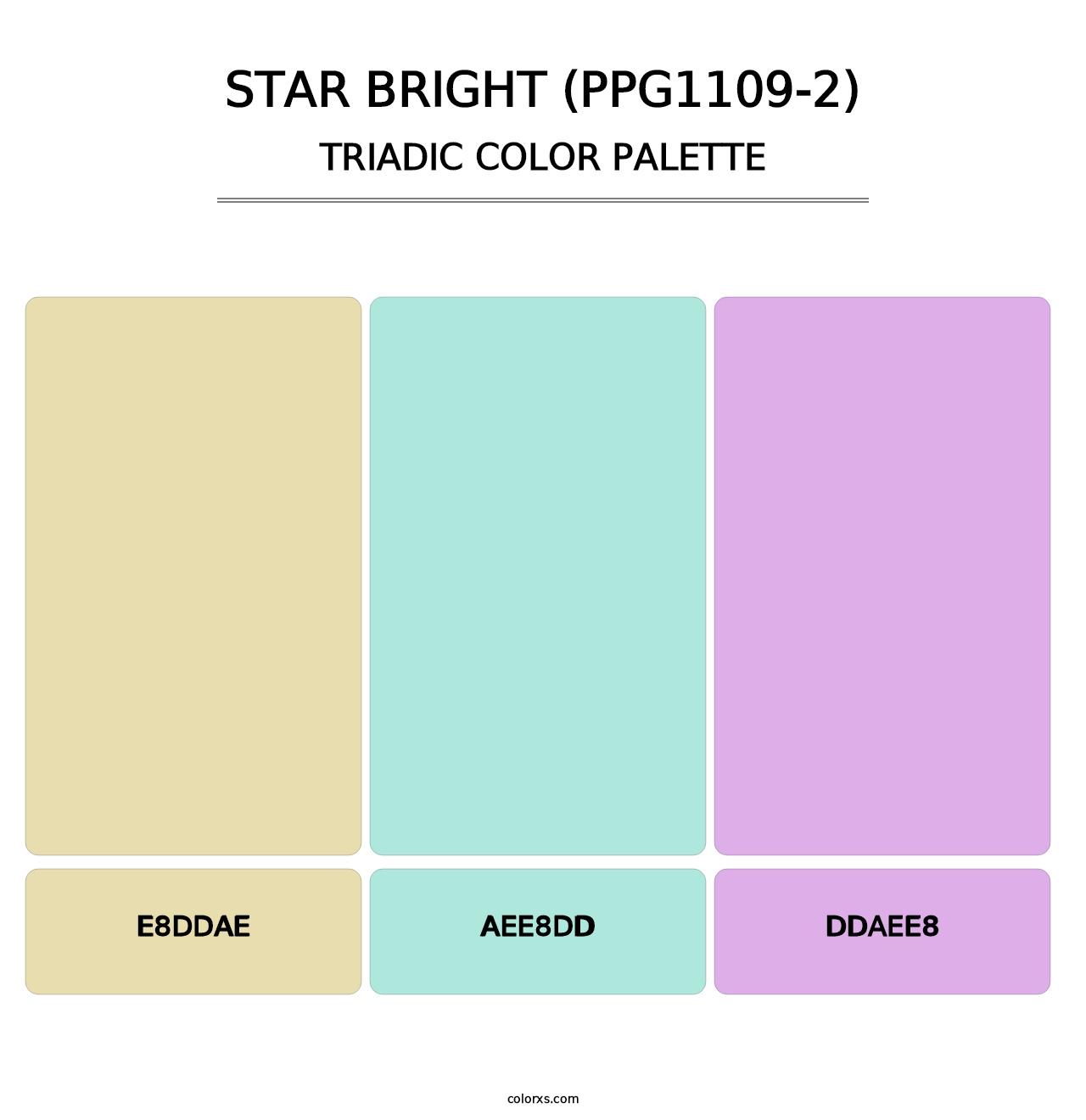 Star Bright (PPG1109-2) - Triadic Color Palette