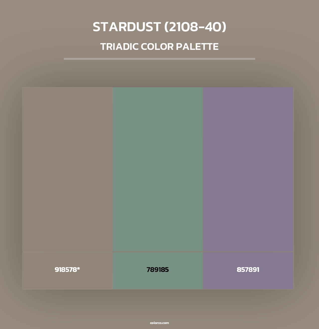 Stardust (2108-40) - Triadic Color Palette