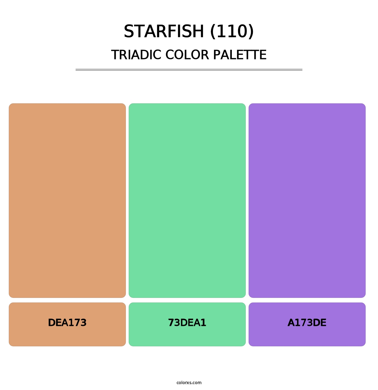 Starfish (110) - Triadic Color Palette