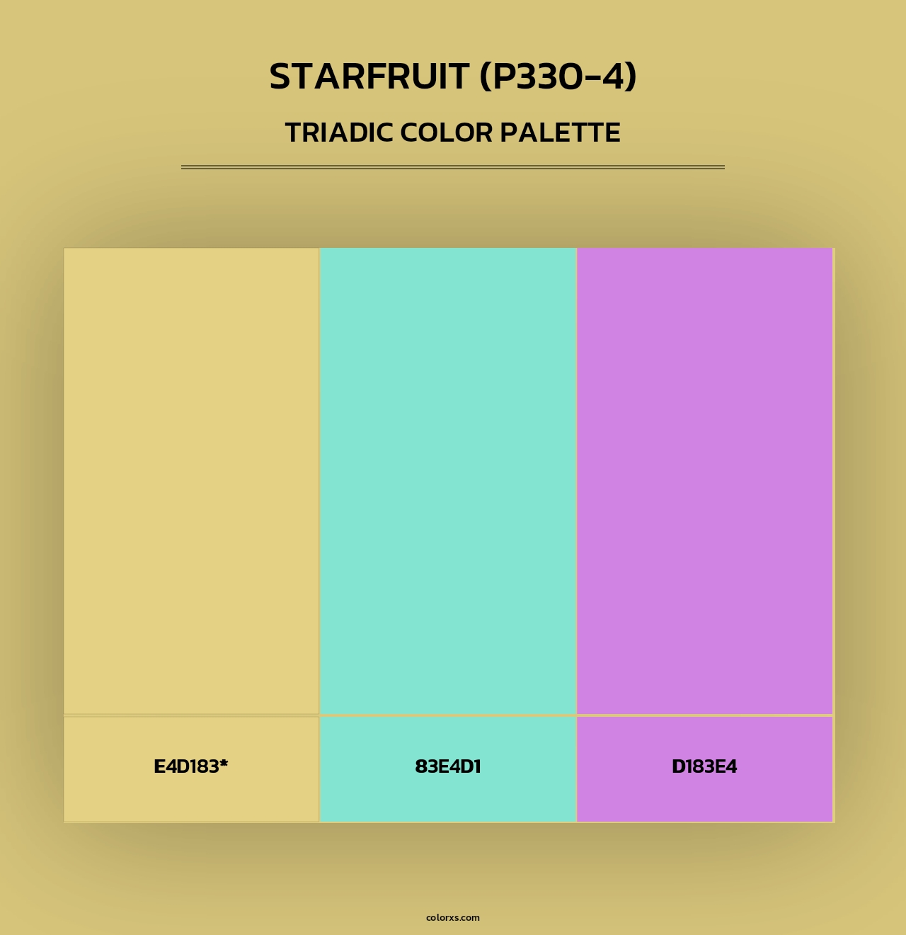 Starfruit (P330-4) - Triadic Color Palette