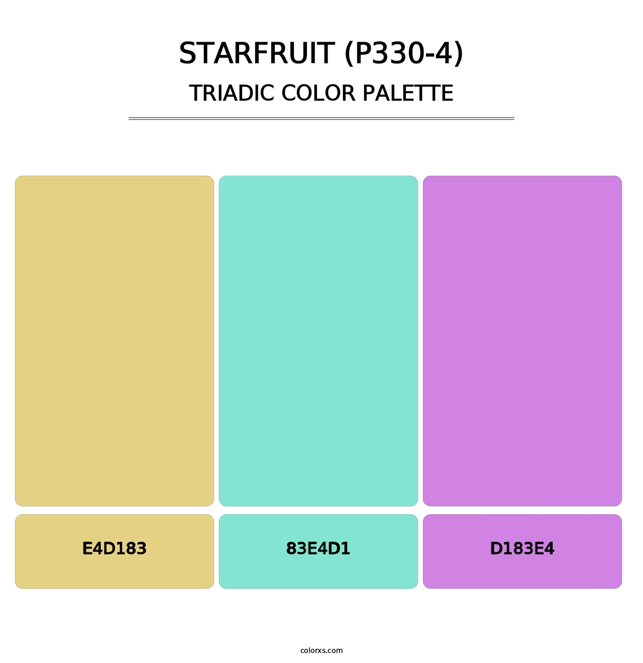 Starfruit (P330-4) - Triadic Color Palette