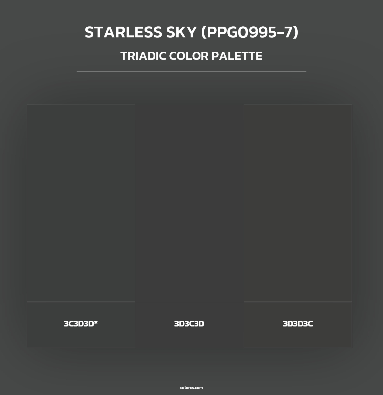 Starless Sky (PPG0995-7) - Triadic Color Palette