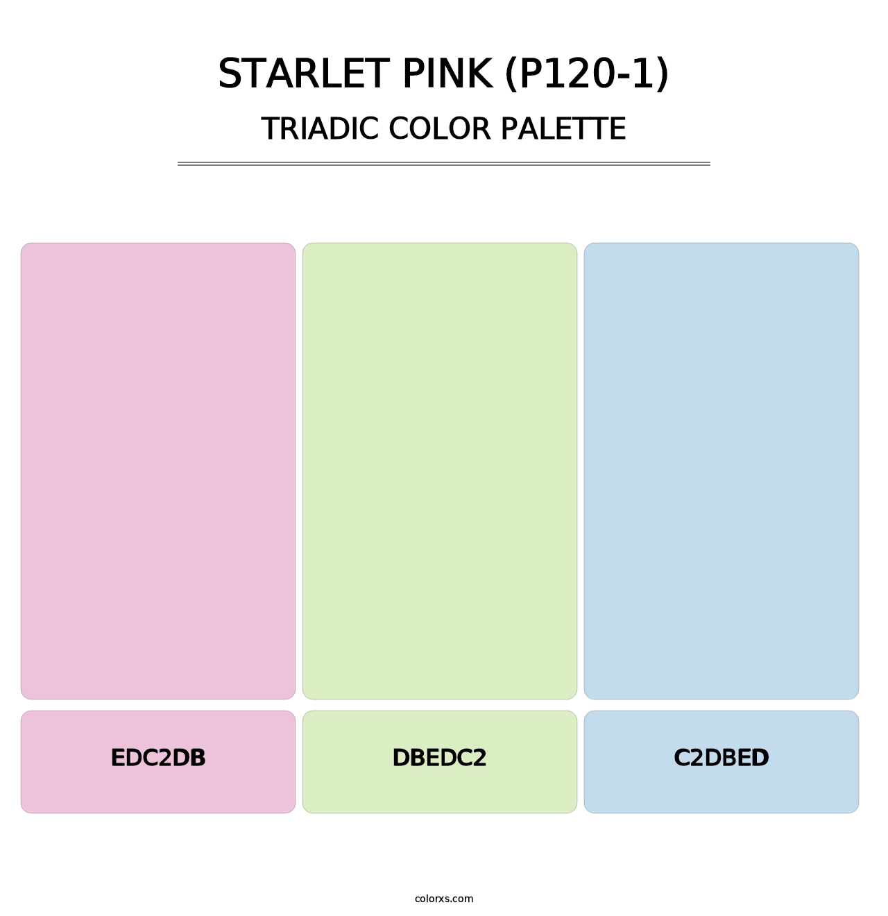 Starlet Pink (P120-1) - Triadic Color Palette
