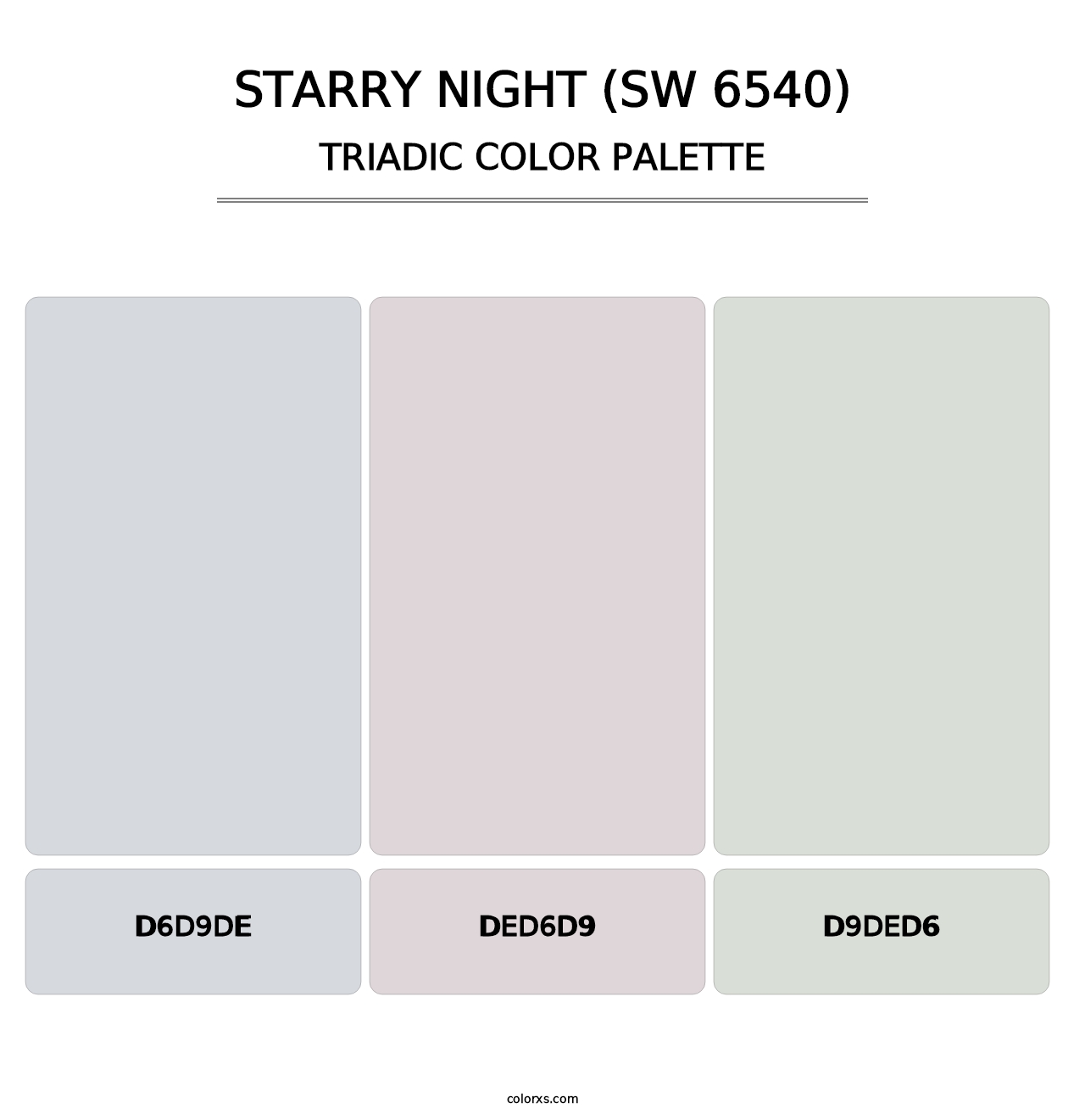 Starry Night (SW 6540) - Triadic Color Palette