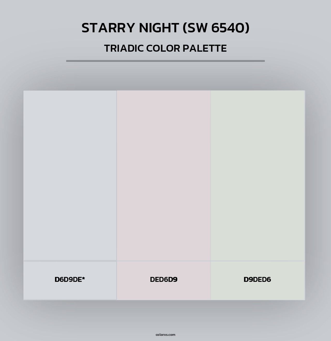 Starry Night (SW 6540) - Triadic Color Palette