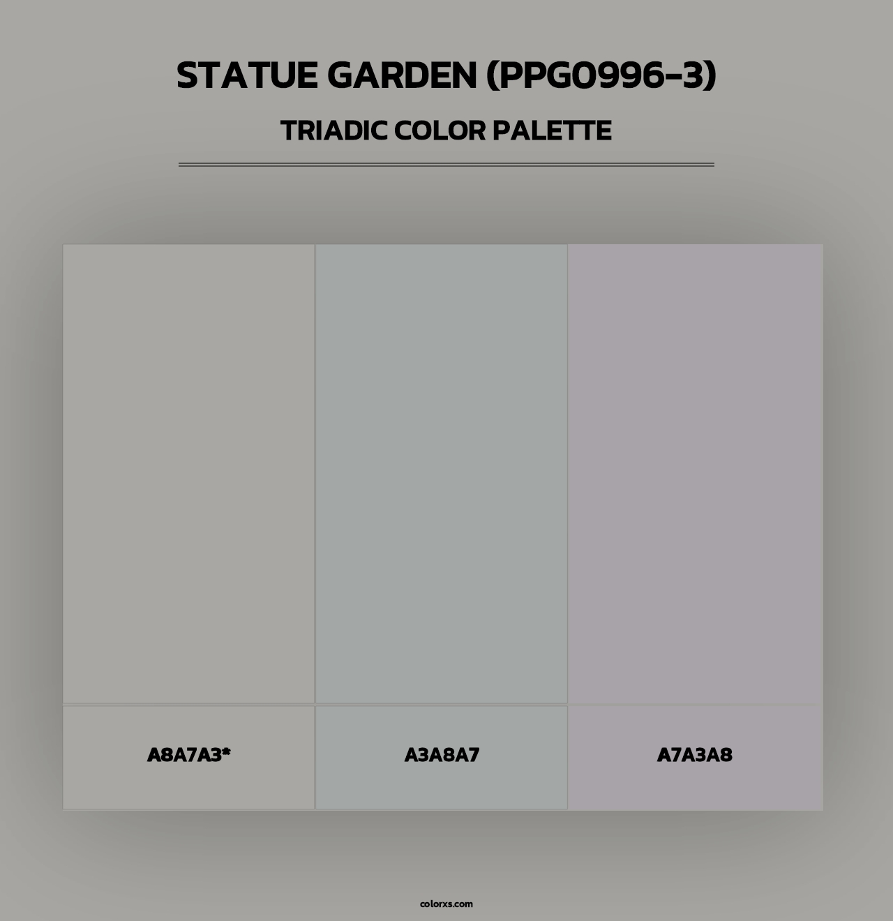 Statue Garden (PPG0996-3) - Triadic Color Palette