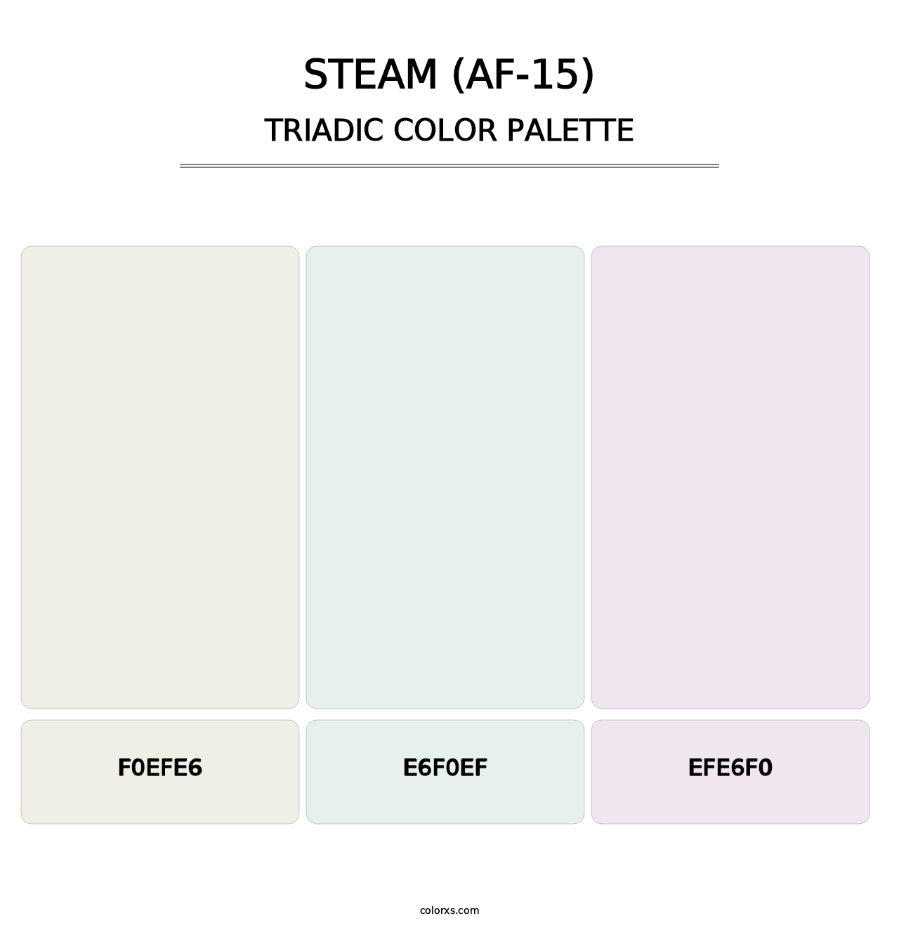 Steam (AF-15) - Triadic Color Palette