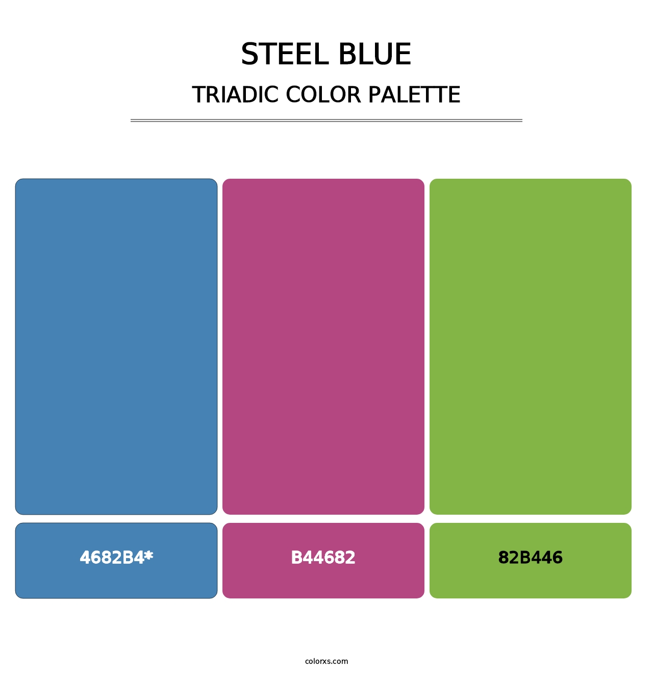 Steel Blue - Triadic Color Palette