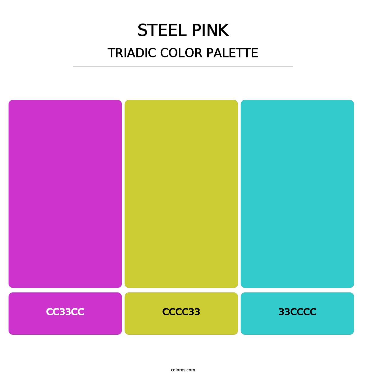 Steel Pink - Triadic Color Palette