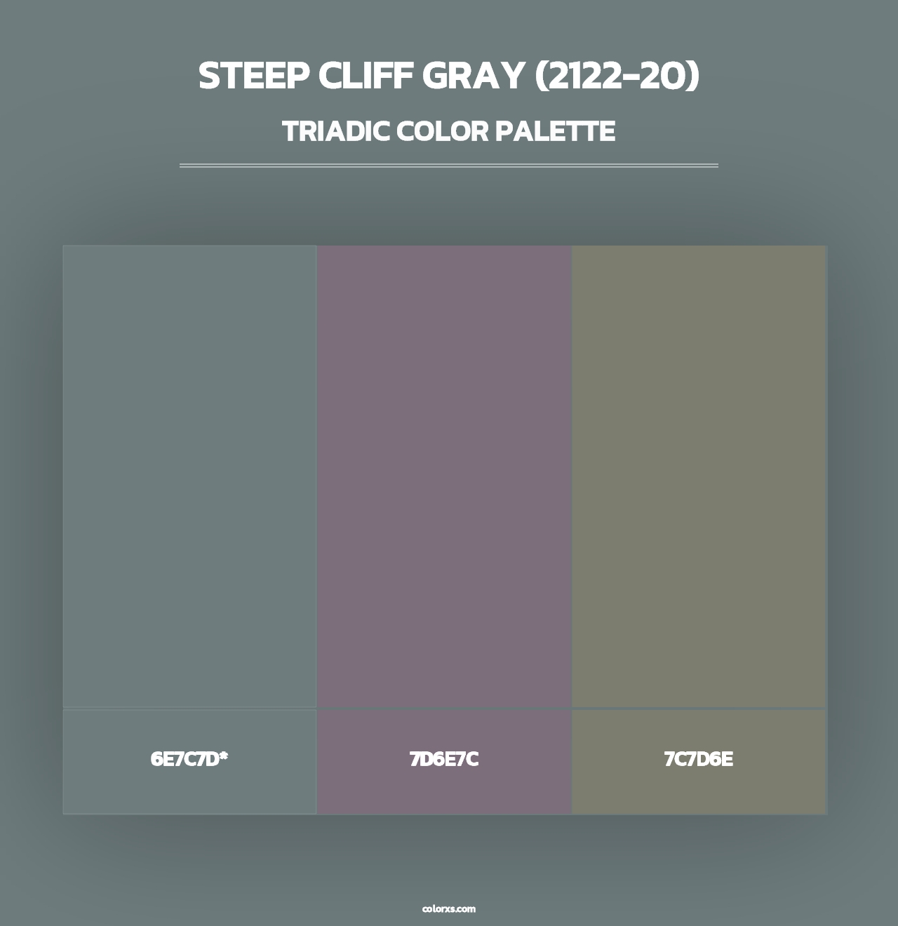 Steep Cliff Gray (2122-20) - Triadic Color Palette