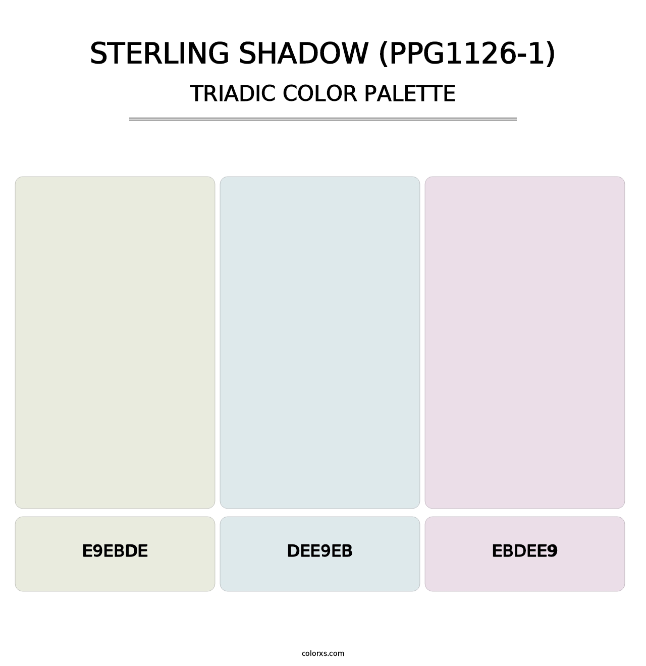 Sterling Shadow (PPG1126-1) - Triadic Color Palette