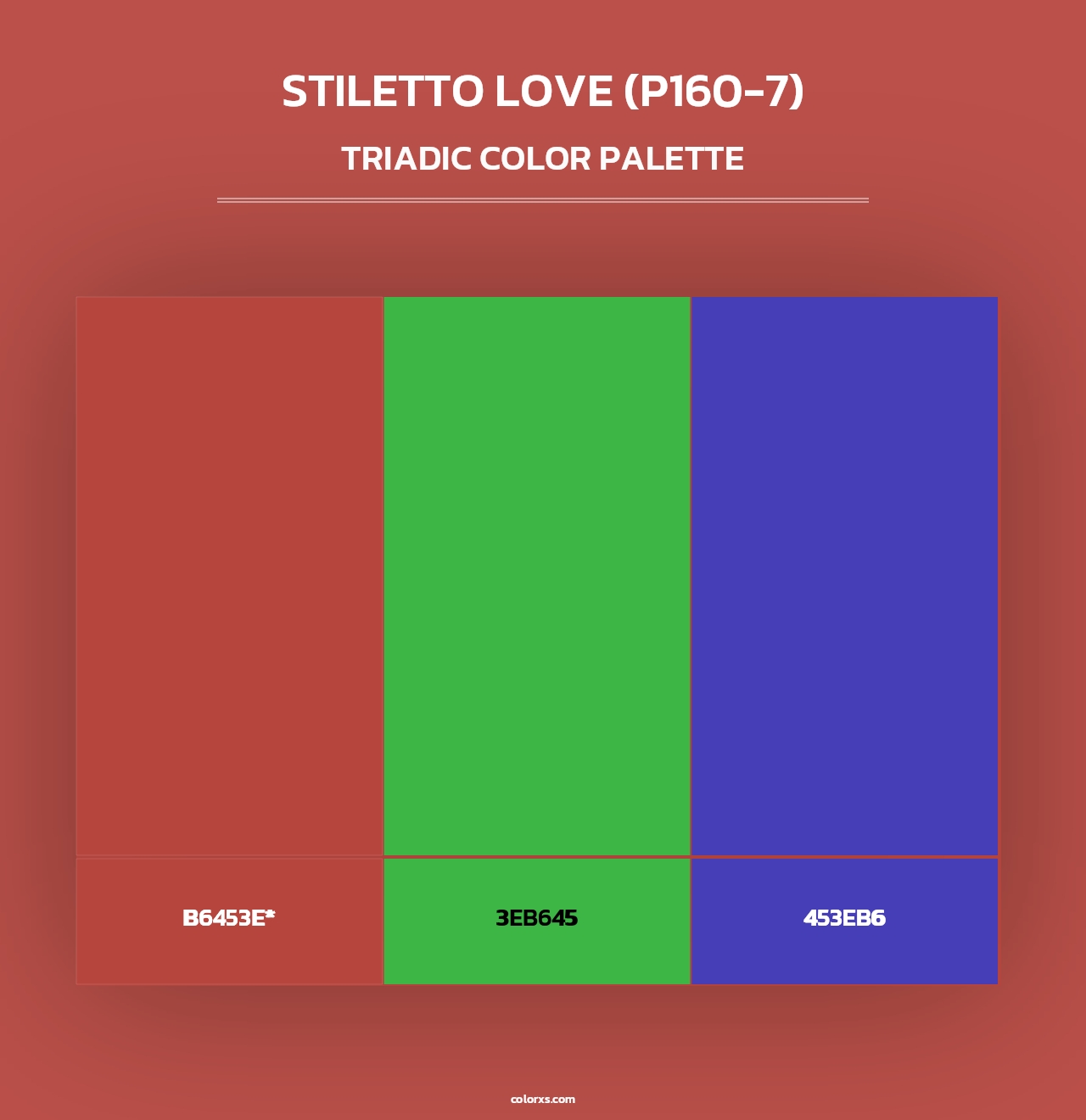 Stiletto Love (P160-7) - Triadic Color Palette