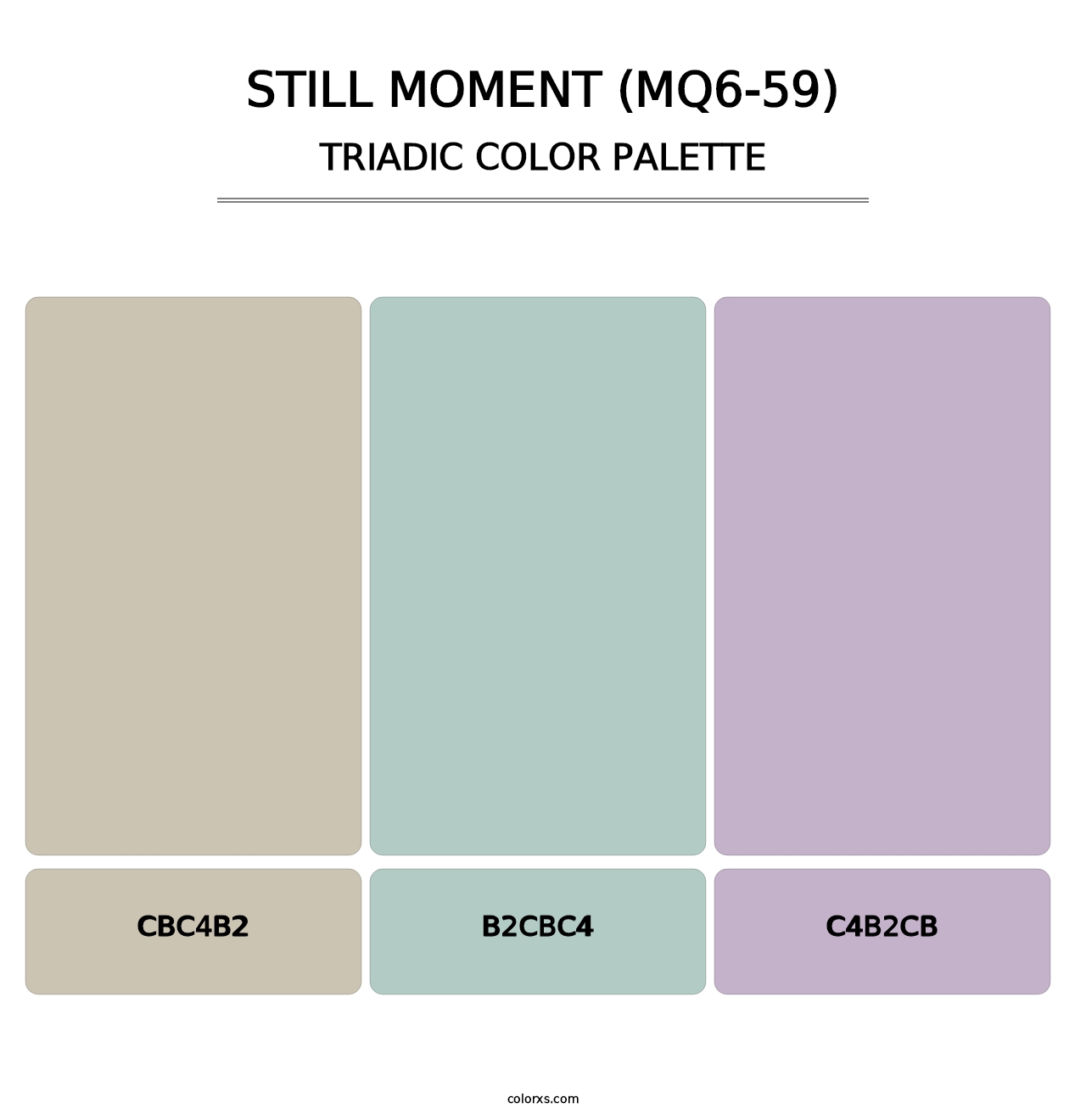 Still Moment (MQ6-59) - Triadic Color Palette