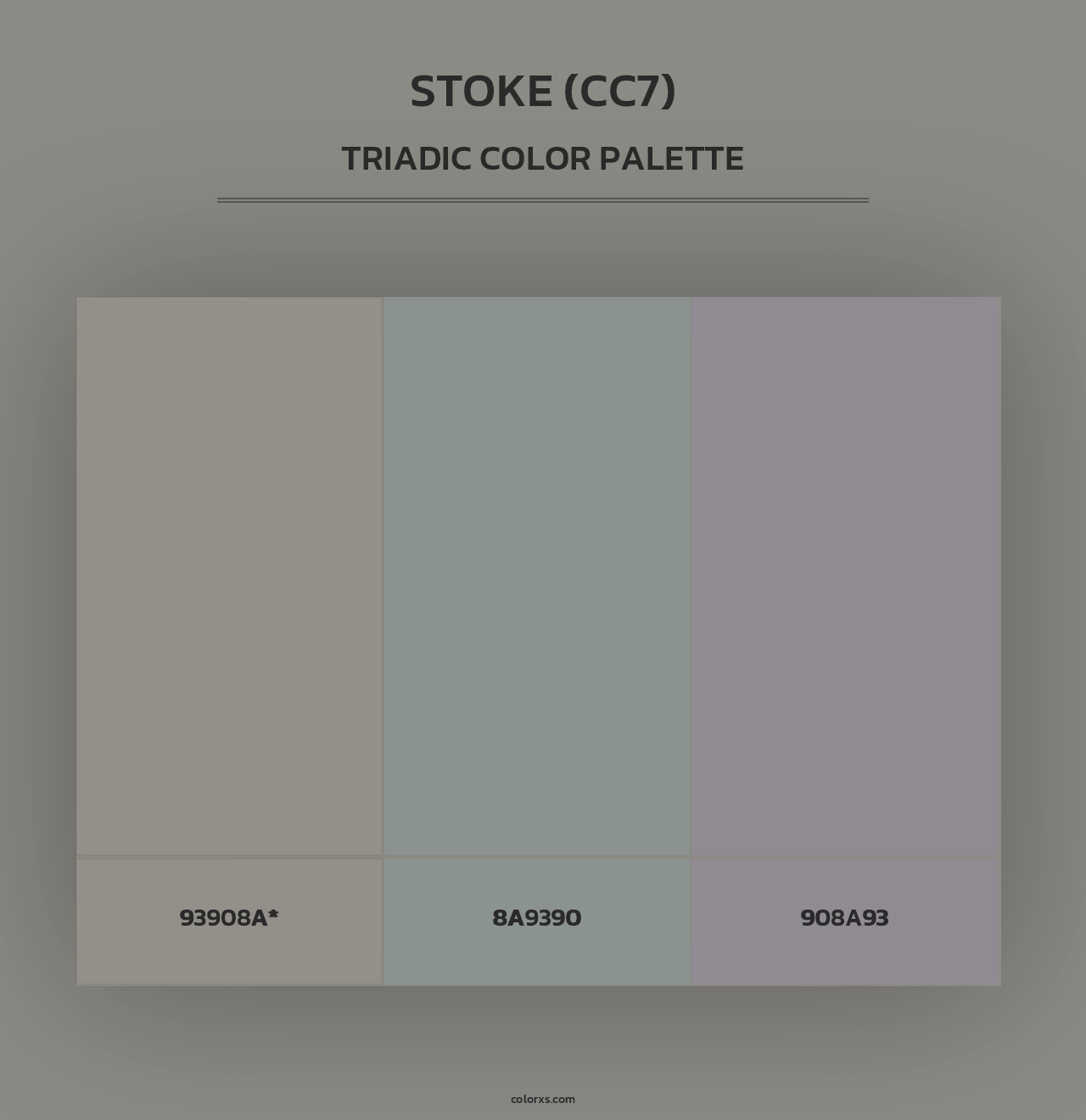 Stoke (CC7) - Triadic Color Palette