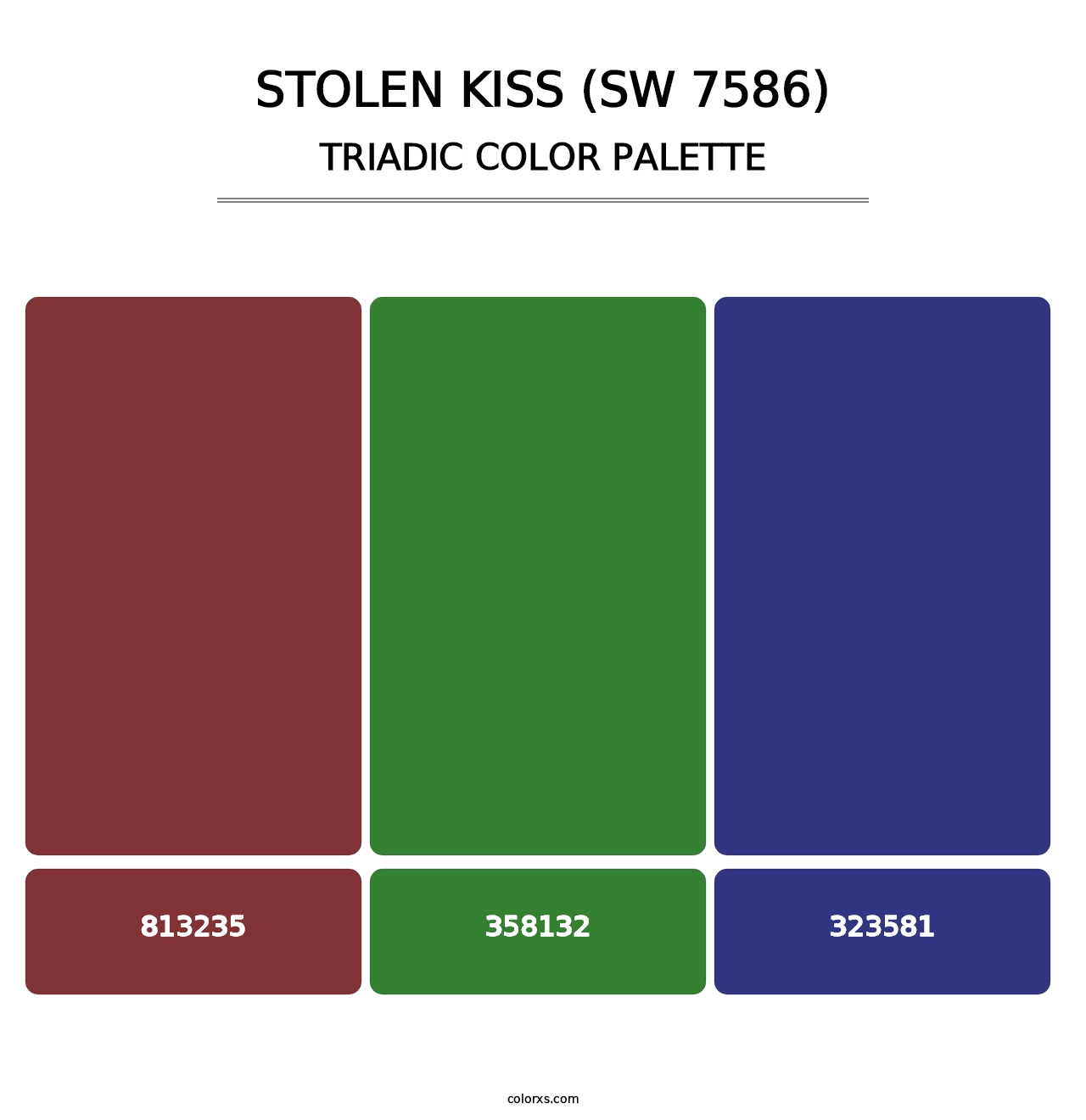 Stolen Kiss (SW 7586) - Triadic Color Palette