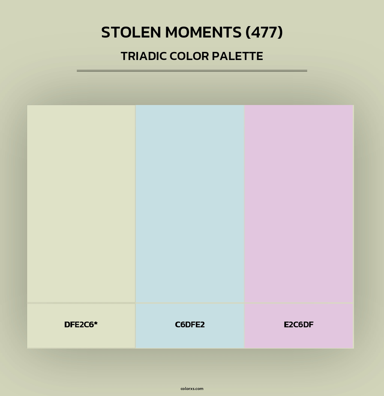 Stolen Moments (477) - Triadic Color Palette