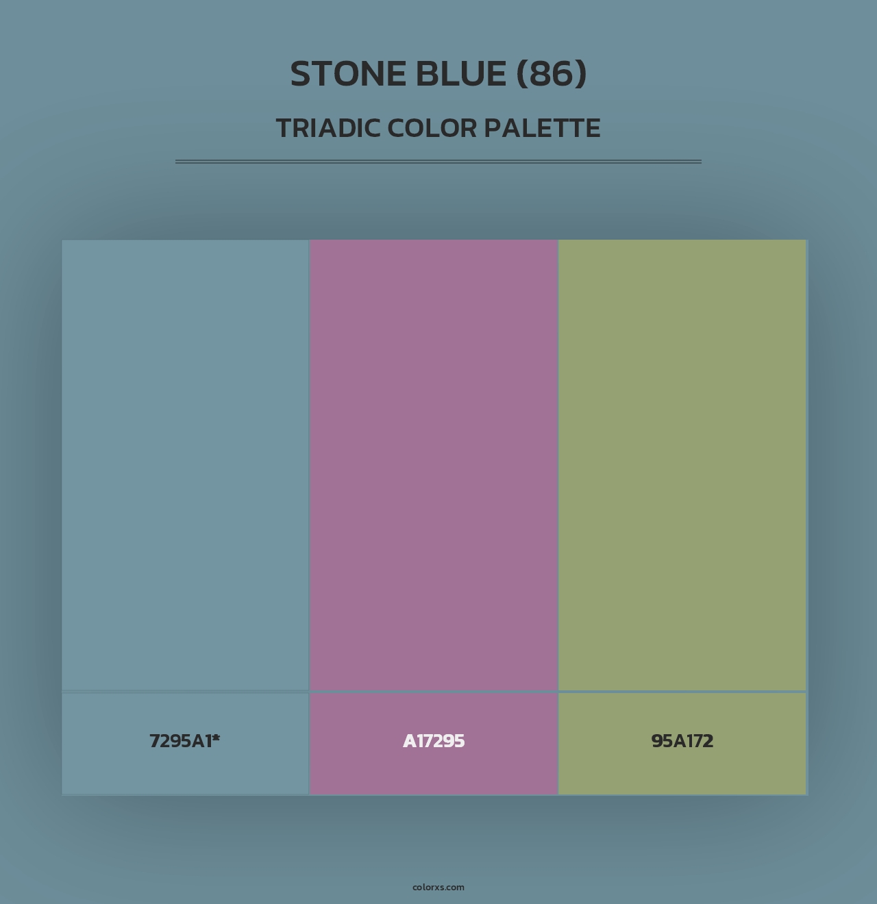 Stone Blue (86) - Triadic Color Palette