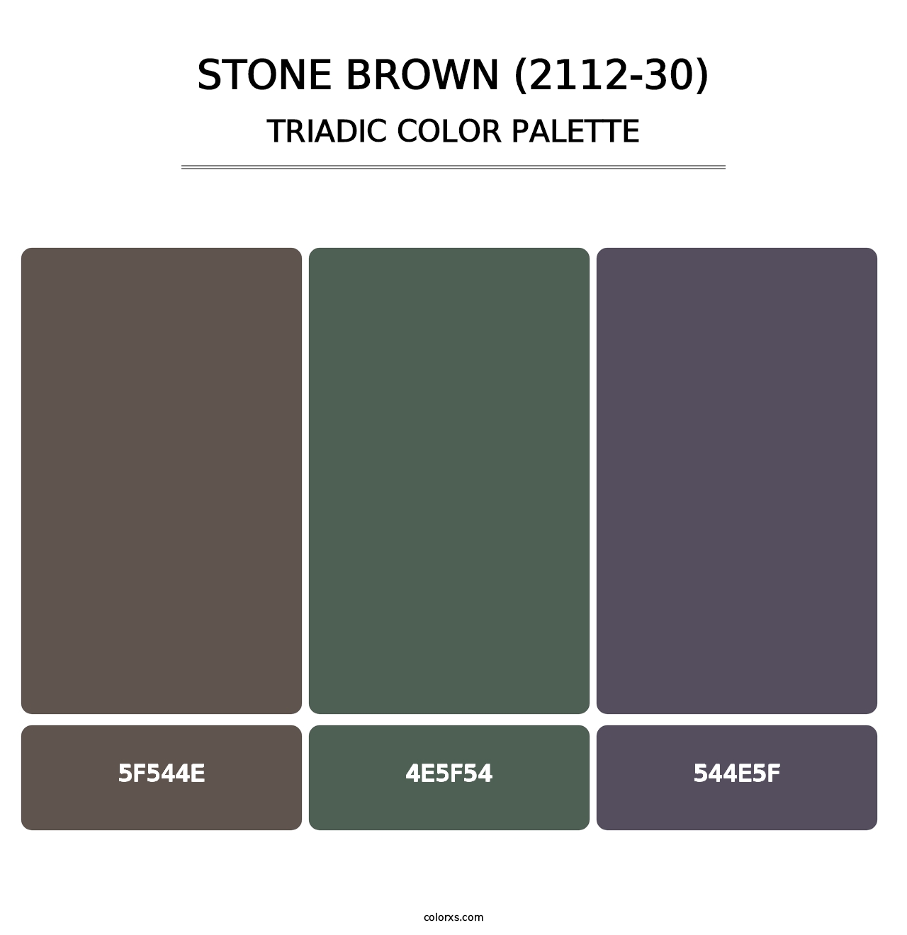 Stone Brown (2112-30) - Triadic Color Palette