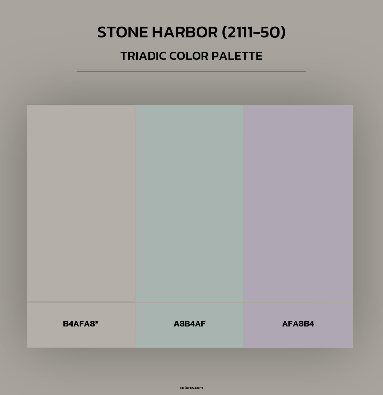 Stone Harbor (2111-50) - Triadic Color Palette