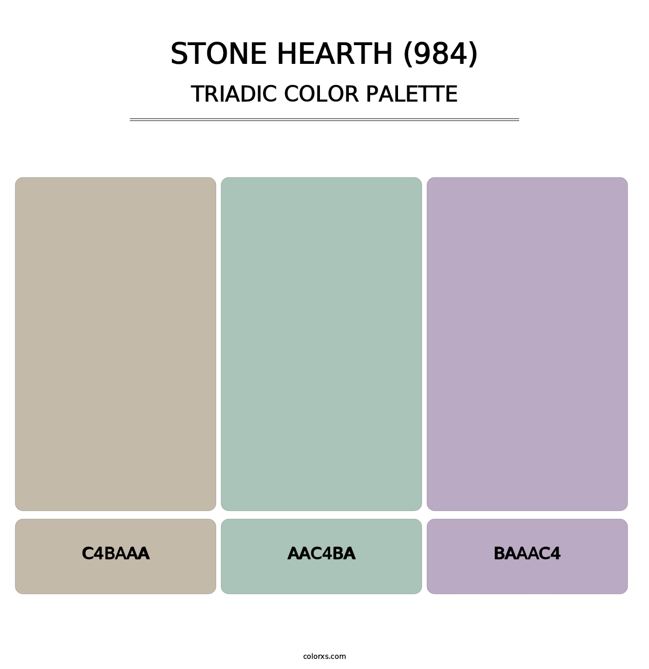 Stone Hearth (984) - Triadic Color Palette