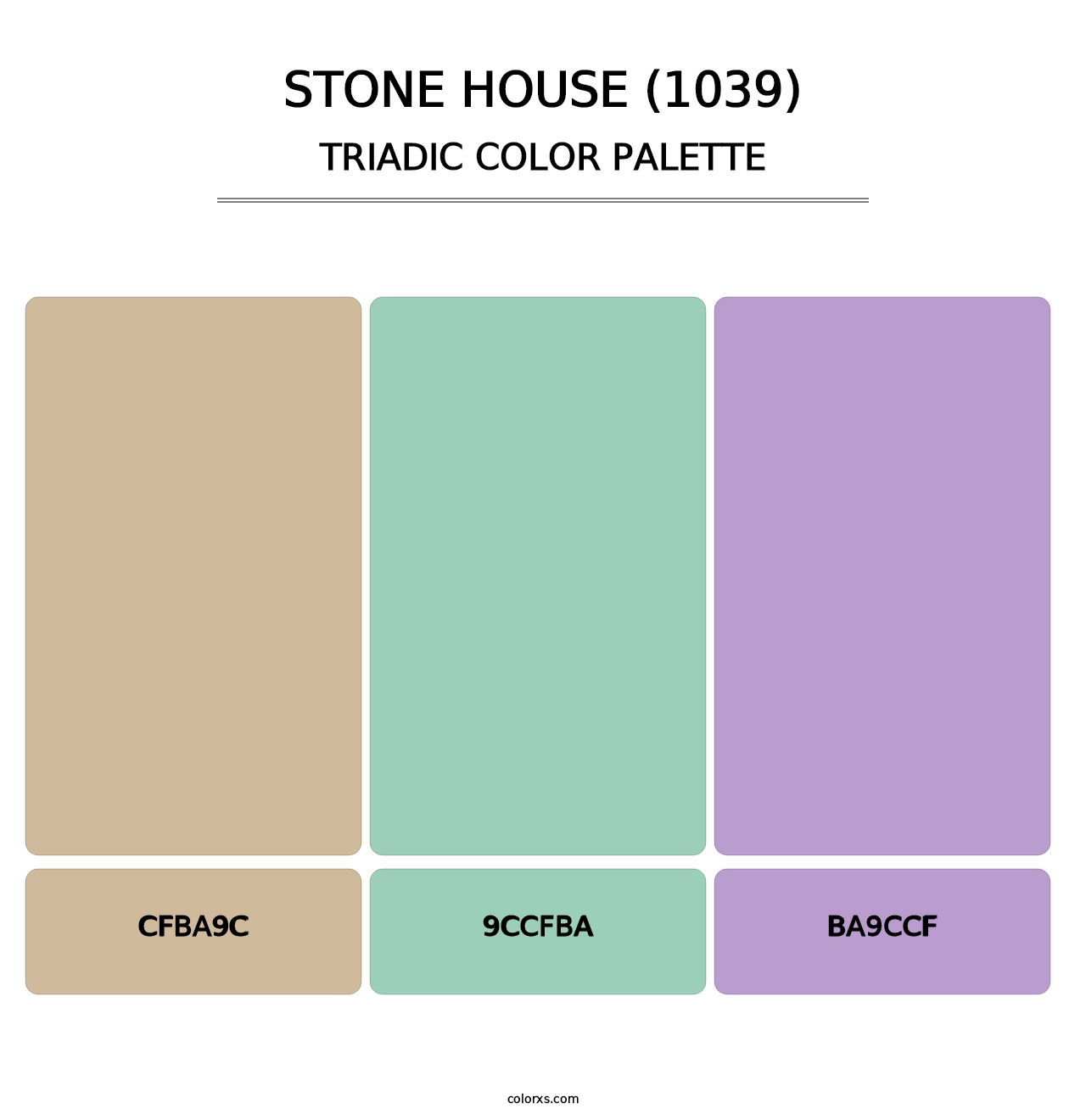 Stone House (1039) - Triadic Color Palette