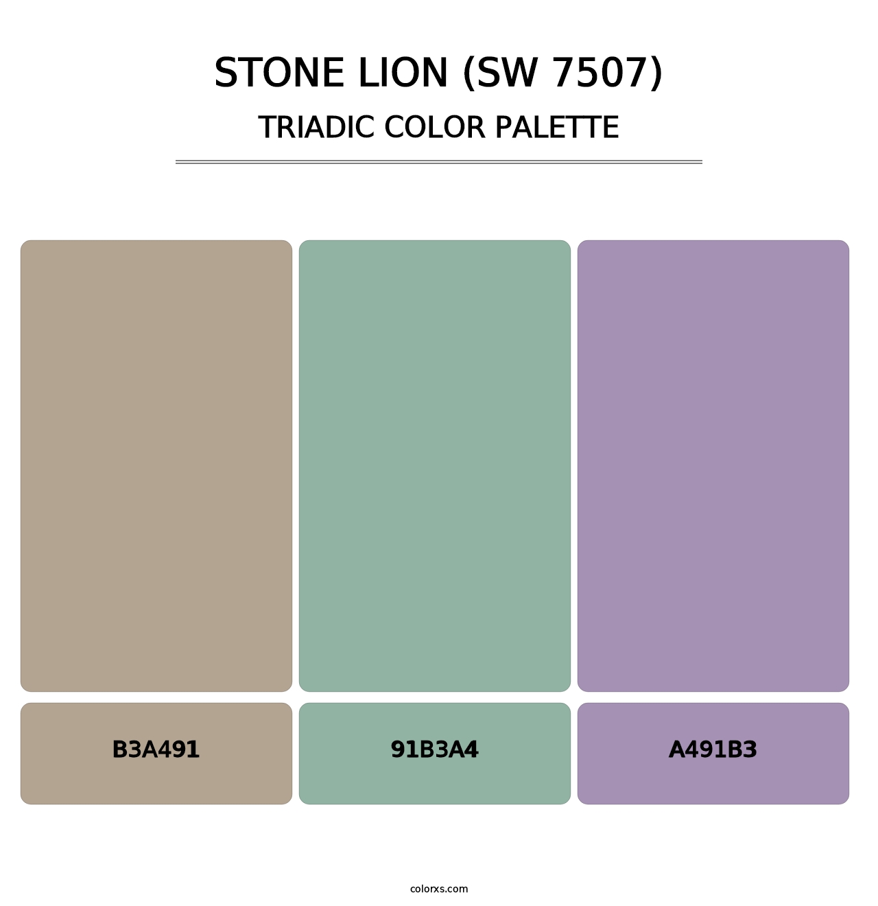 Stone Lion (SW 7507) - Triadic Color Palette
