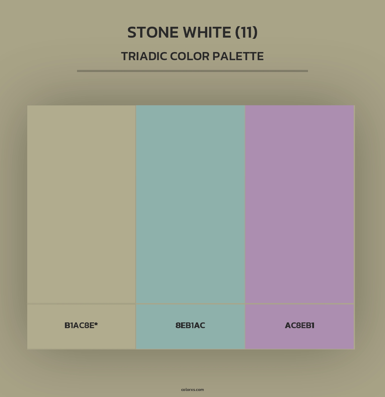 Stone White (11) - Triadic Color Palette