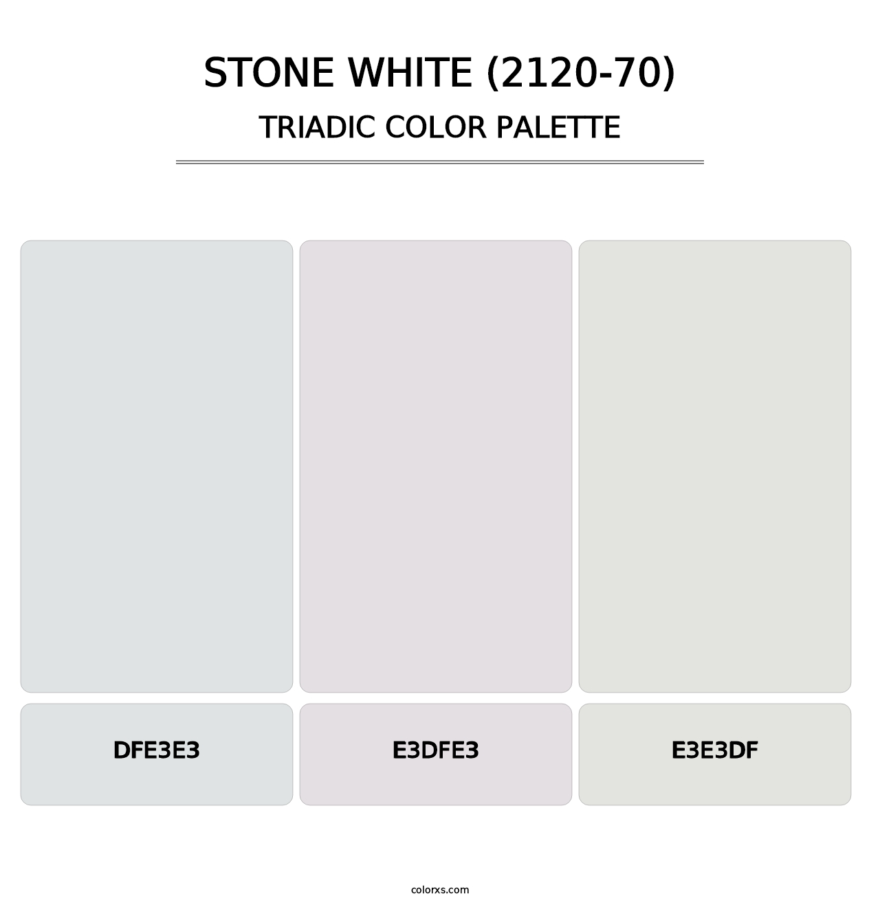 Stone White (2120-70) - Triadic Color Palette