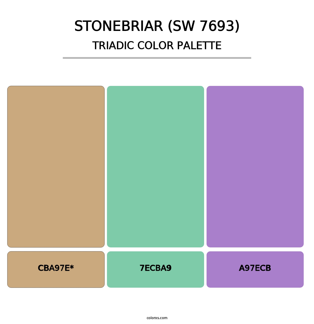 Stonebriar (SW 7693) - Triadic Color Palette