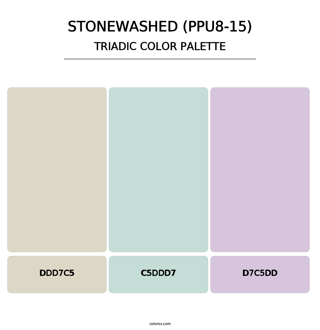 Stonewashed (PPU8-15) - Triadic Color Palette