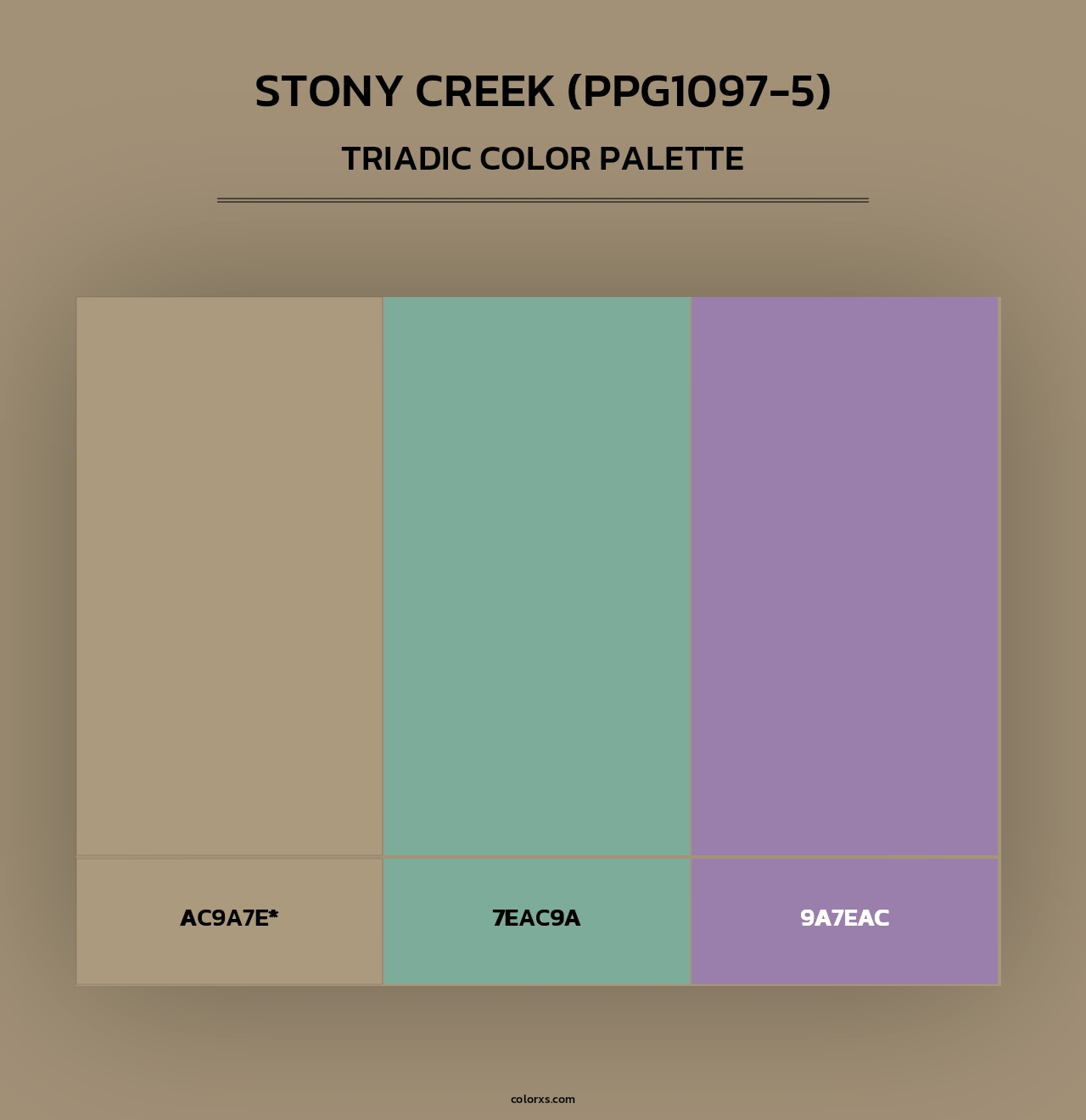 Stony Creek (PPG1097-5) - Triadic Color Palette