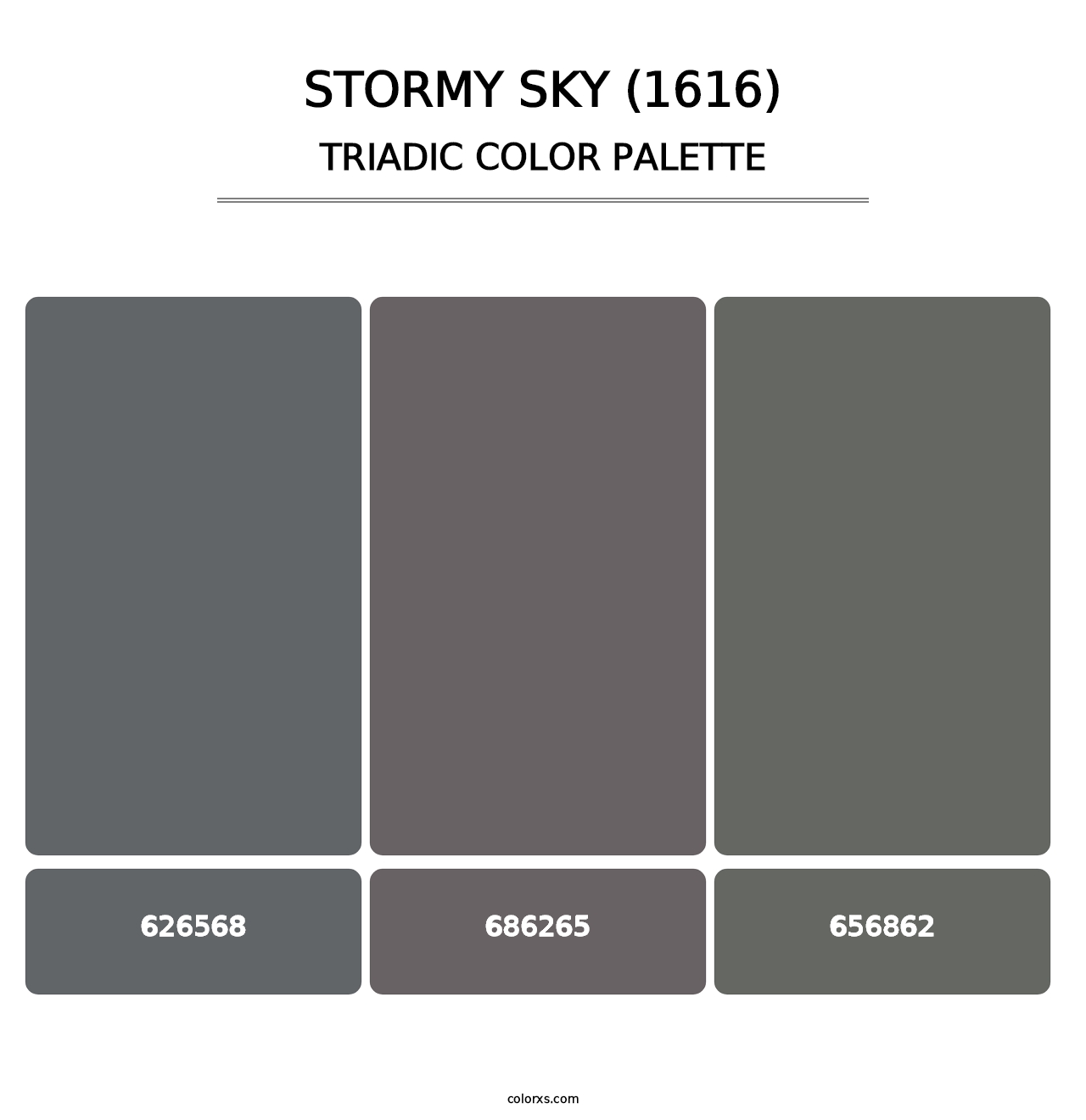 Stormy Sky (1616) - Triadic Color Palette