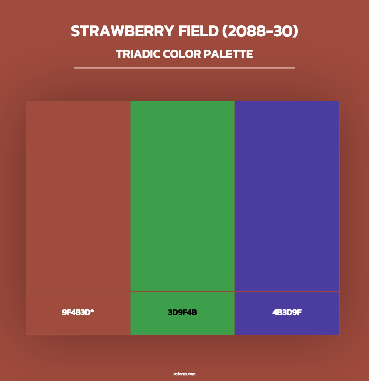 Strawberry Field (2088-30) - Triadic Color Palette
