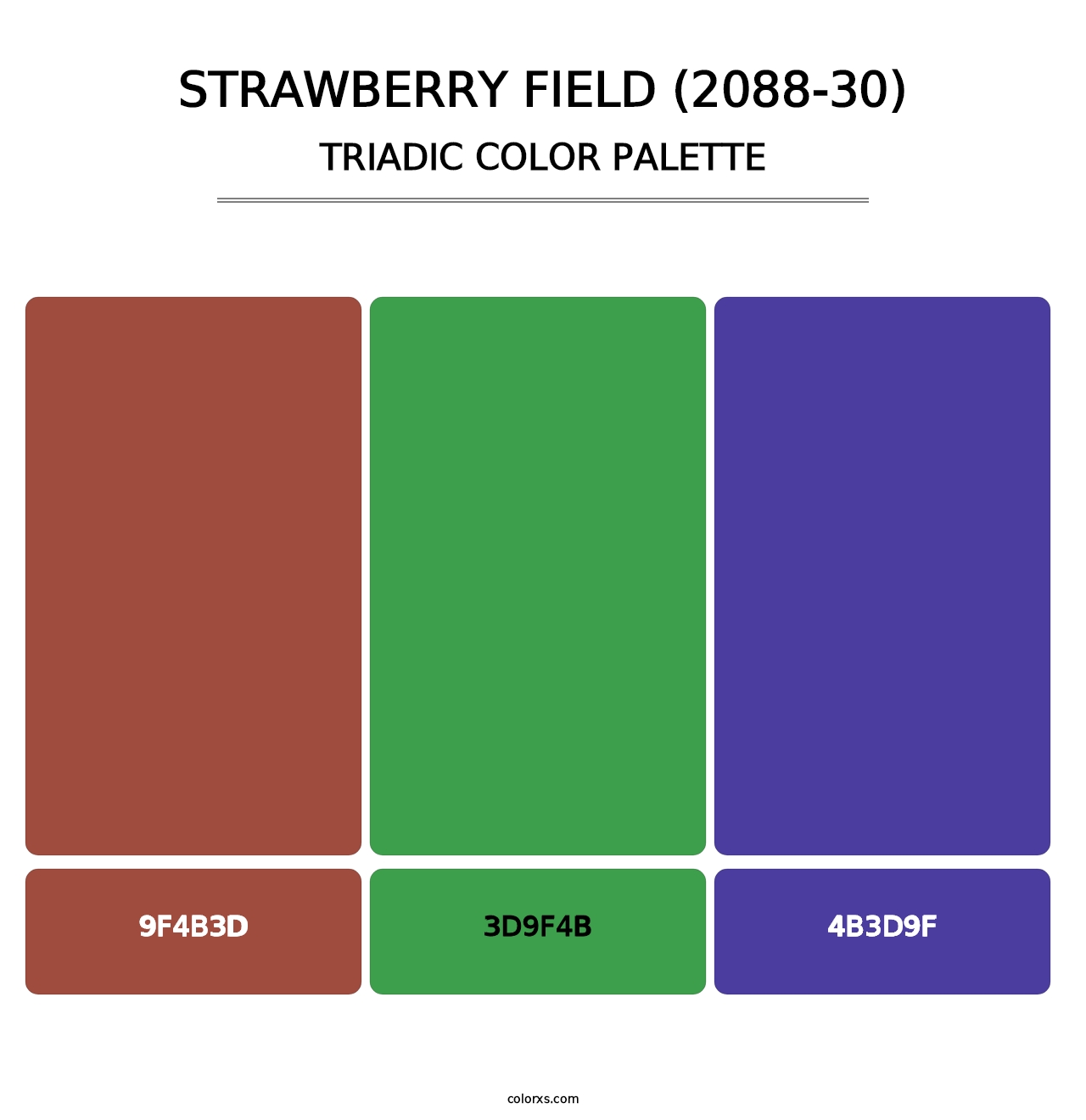 Strawberry Field (2088-30) - Triadic Color Palette