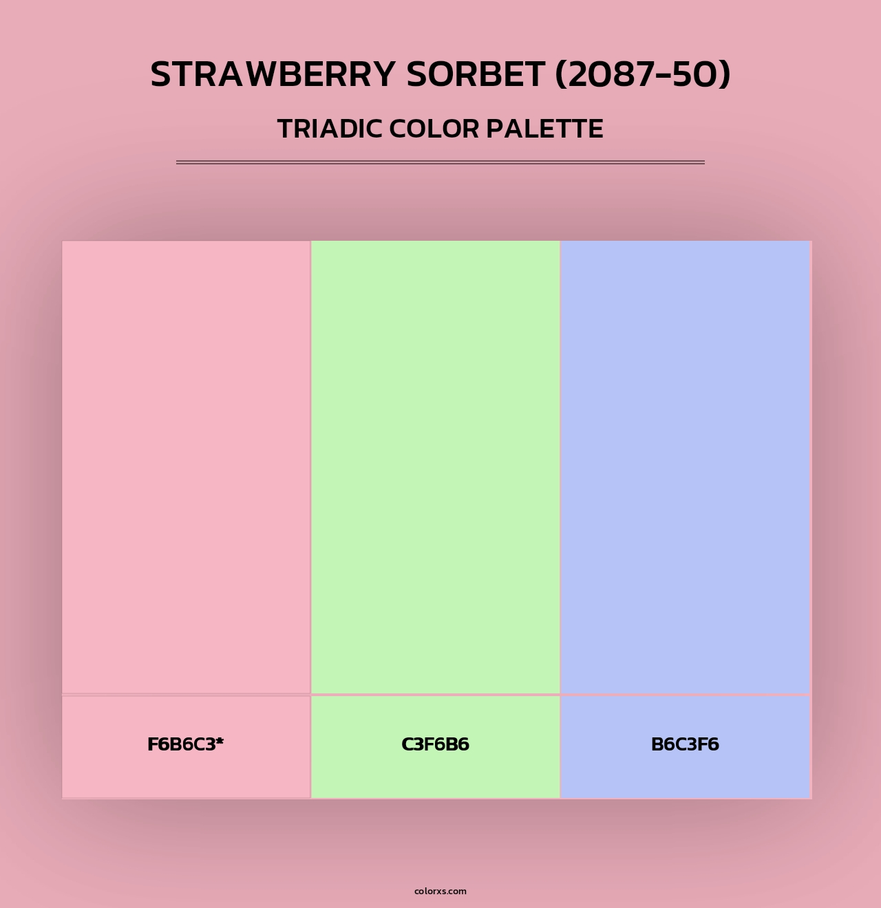 Strawberry Sorbet (2087-50) - Triadic Color Palette