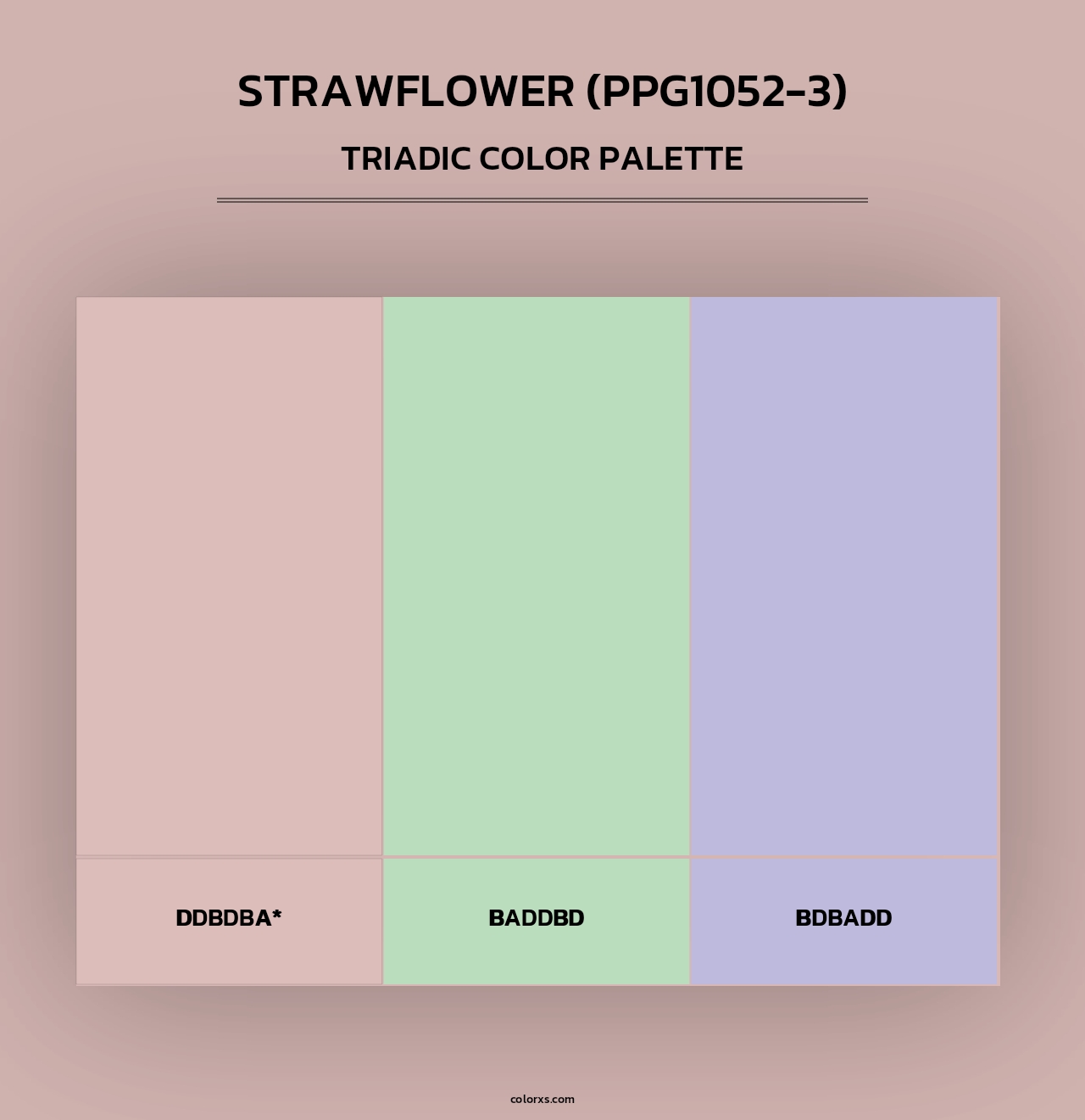 Strawflower (PPG1052-3) - Triadic Color Palette