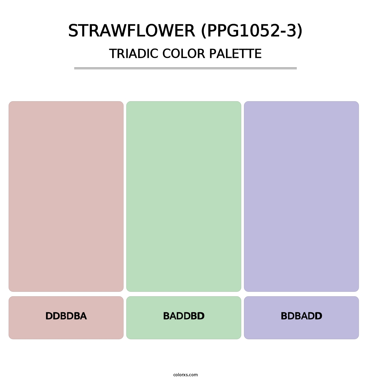 Strawflower (PPG1052-3) - Triadic Color Palette