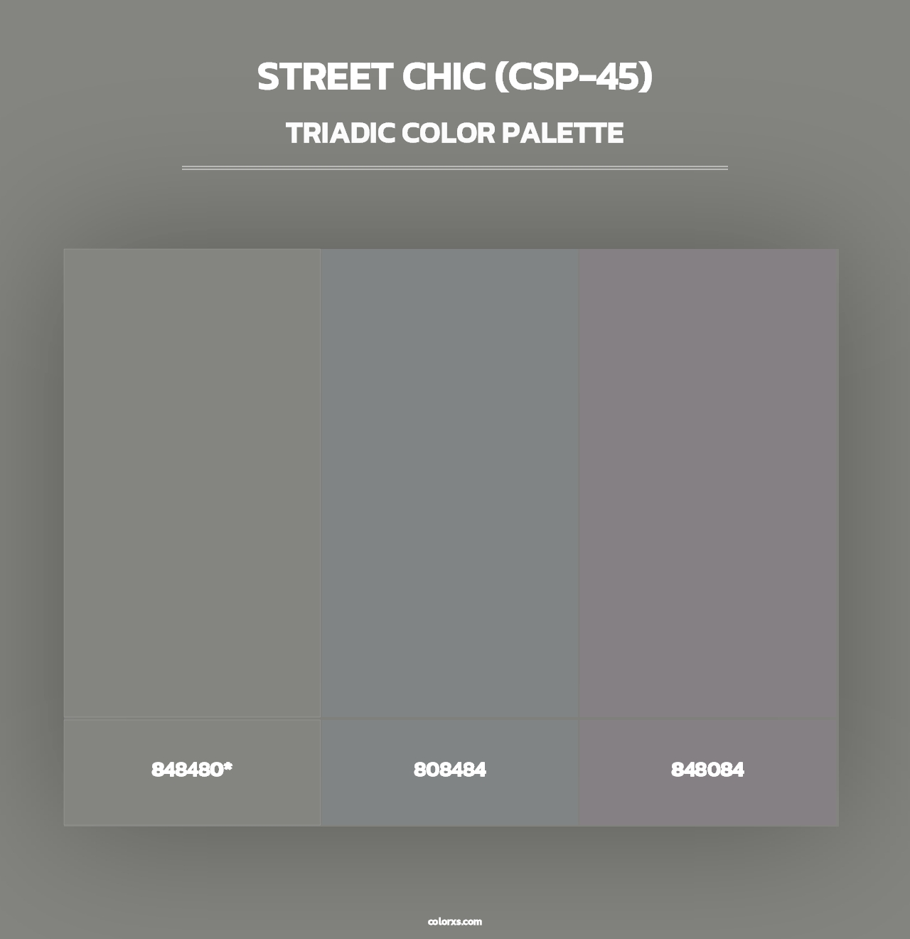 Street Chic (CSP-45) - Triadic Color Palette