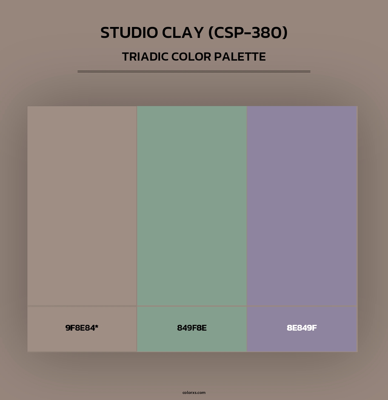 Studio Clay (CSP-380) - Triadic Color Palette