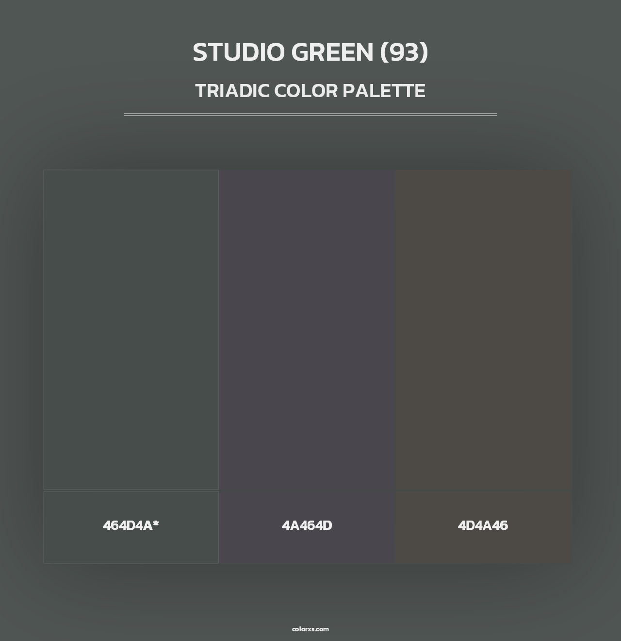 Studio Green (93) - Triadic Color Palette