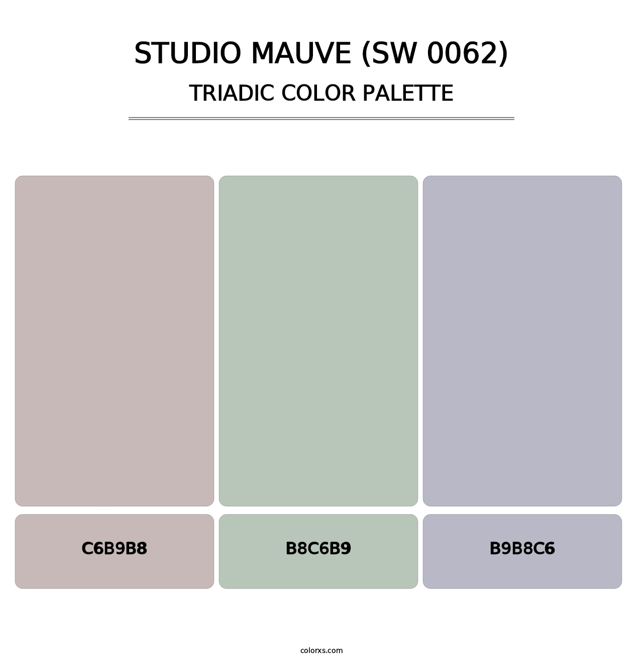 Studio Mauve (SW 0062) - Triadic Color Palette
