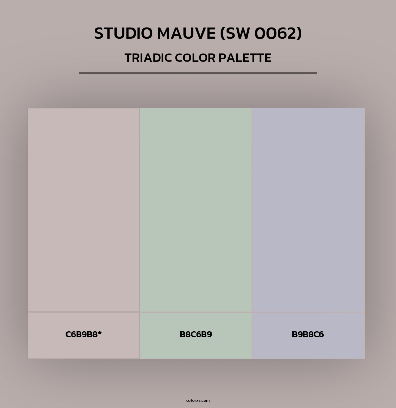 Studio Mauve (SW 0062) - Triadic Color Palette