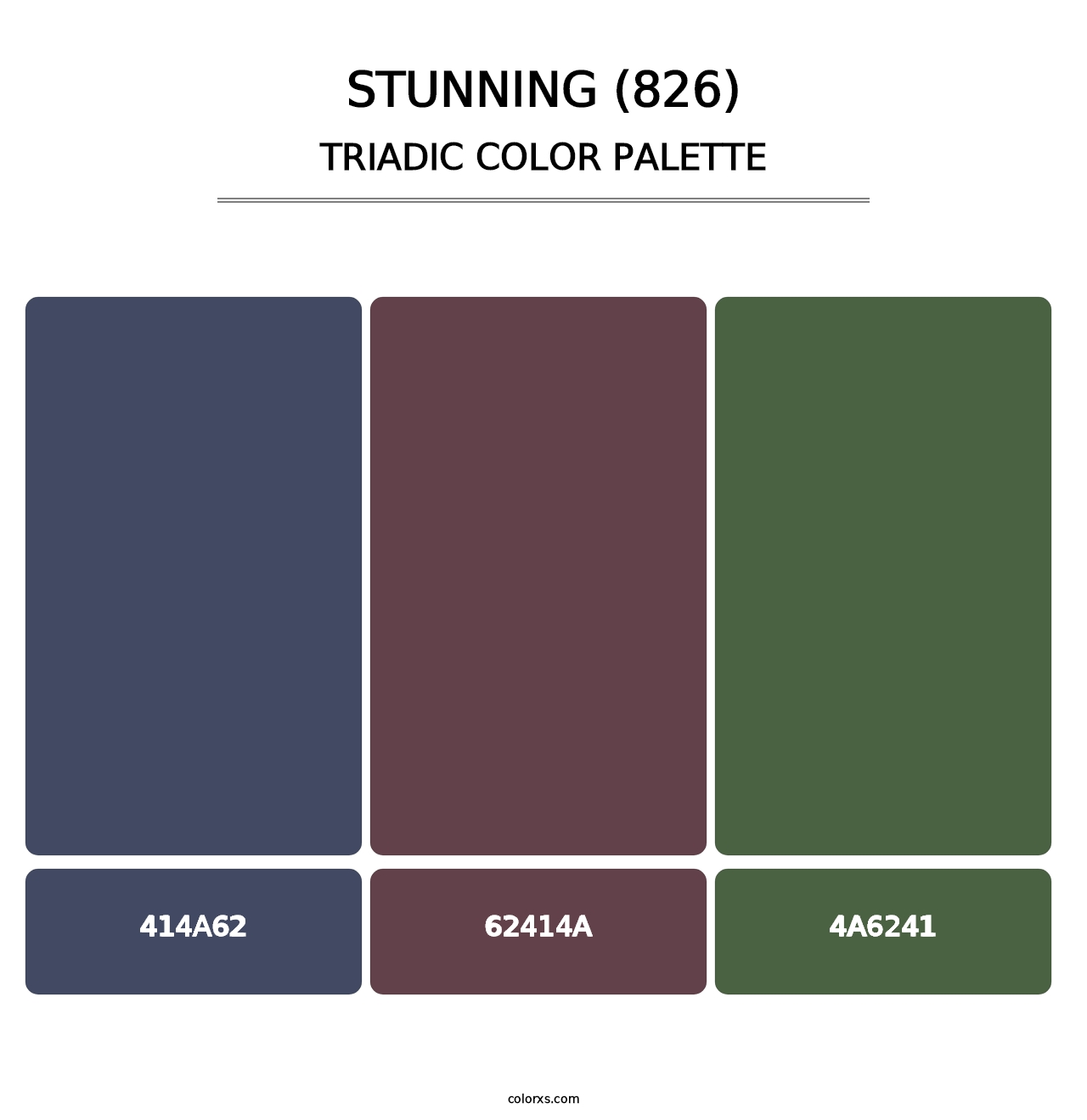 Stunning (826) - Triadic Color Palette