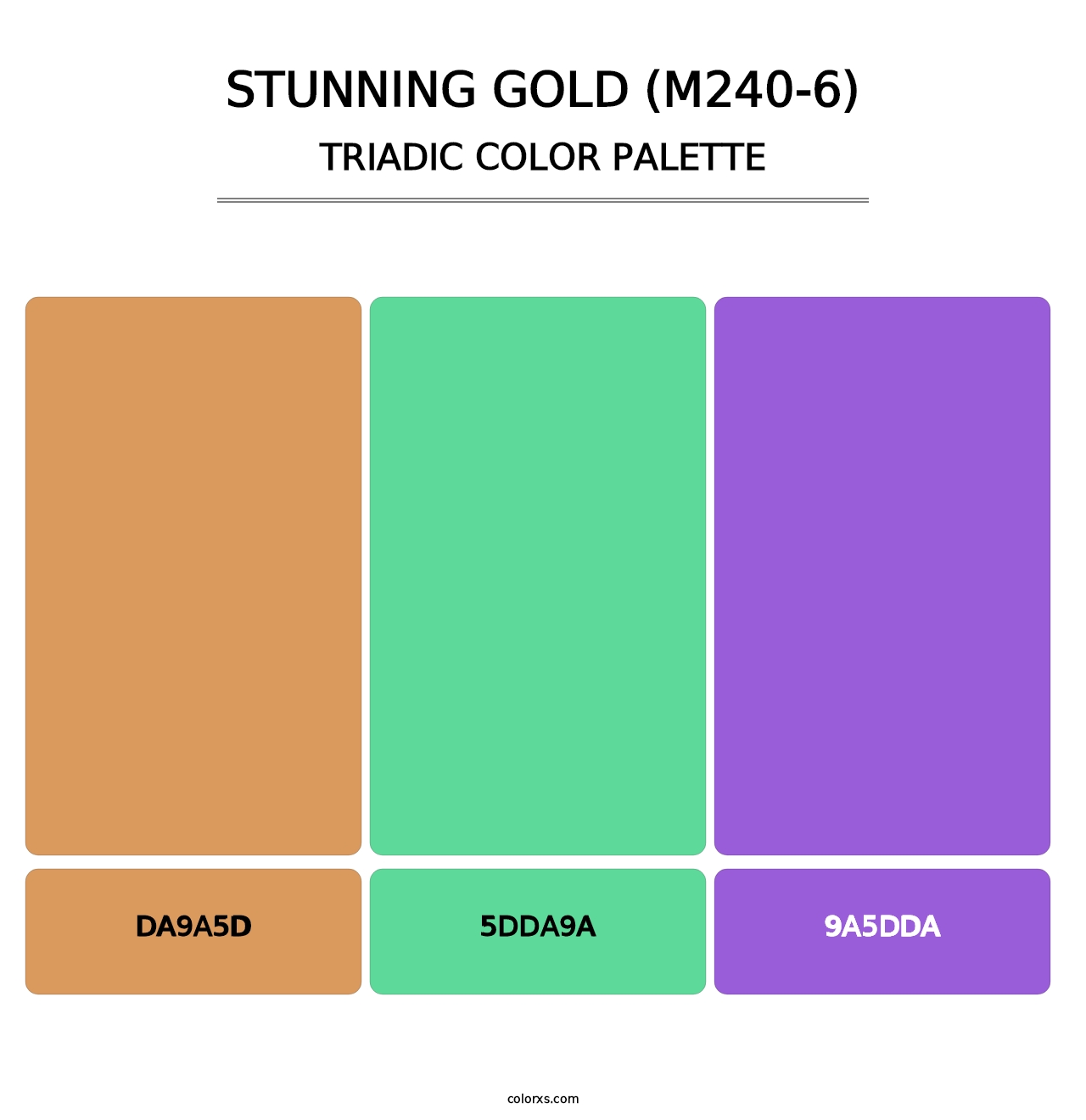 Stunning Gold (M240-6) - Triadic Color Palette