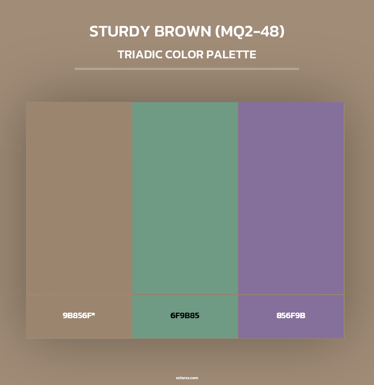 Sturdy Brown (MQ2-48) - Triadic Color Palette