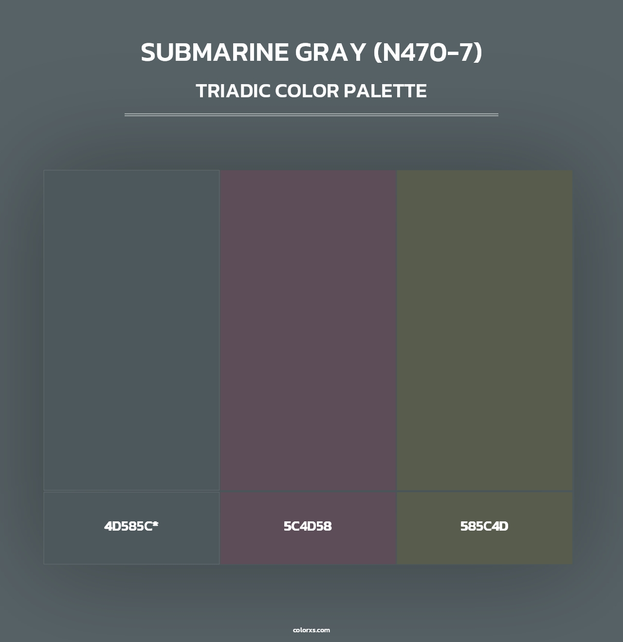 Submarine Gray (N470-7) - Triadic Color Palette