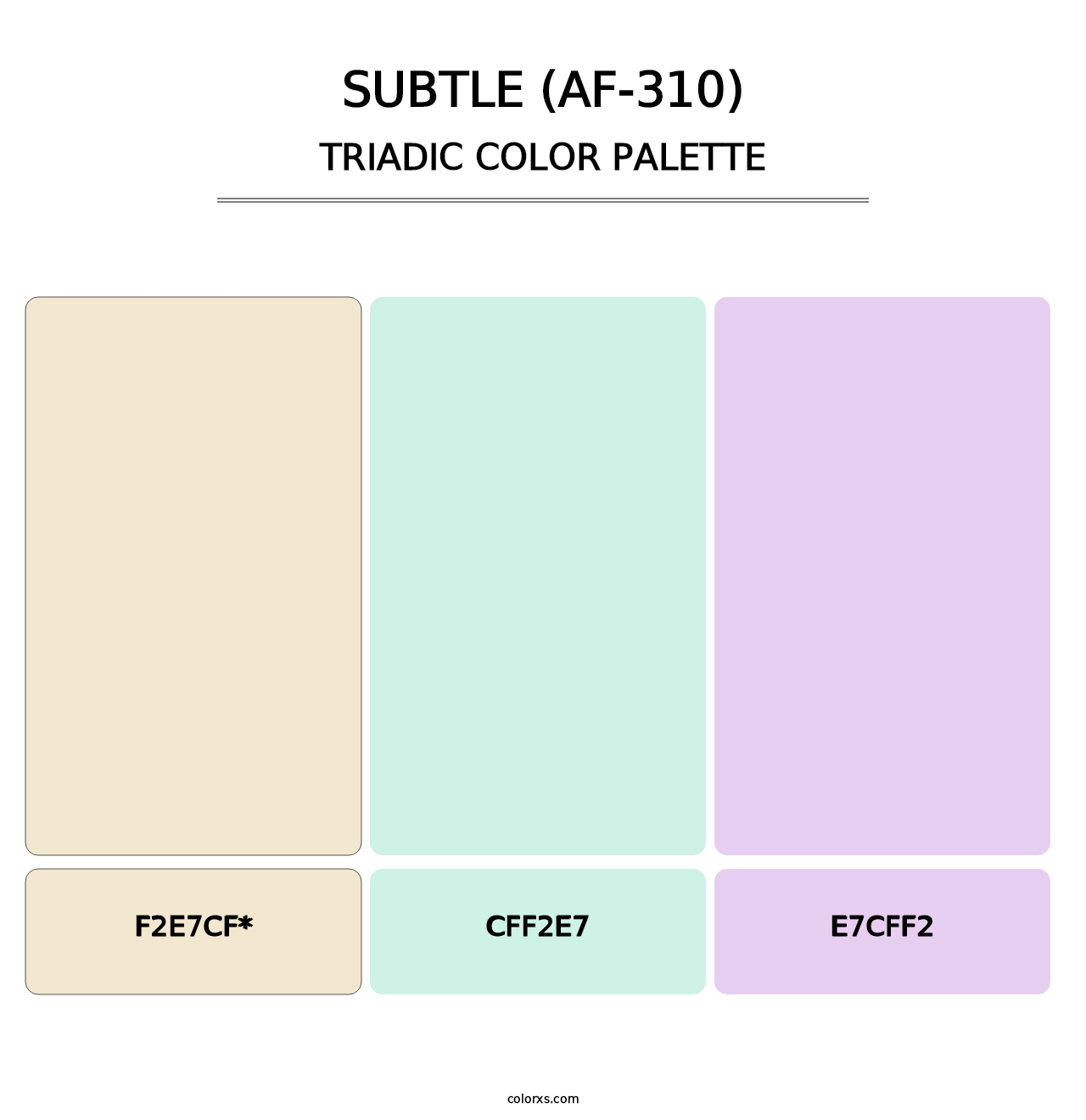 Subtle (AF-310) - Triadic Color Palette