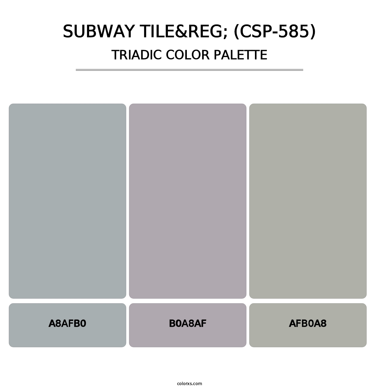 Subway Tile&reg; (CSP-585) - Triadic Color Palette